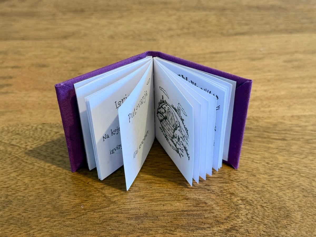 Made a tiny handmade gift book with Midjourney illustrations